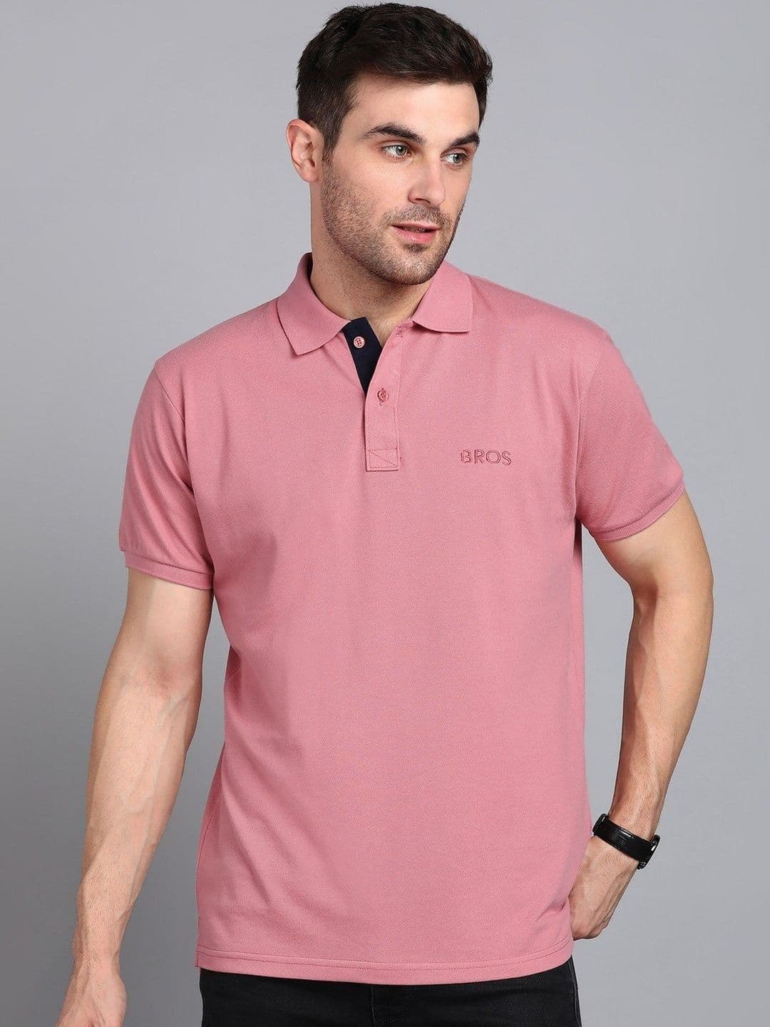 3BROS Men Brand Logo Polo Collar T-shirt - view 1