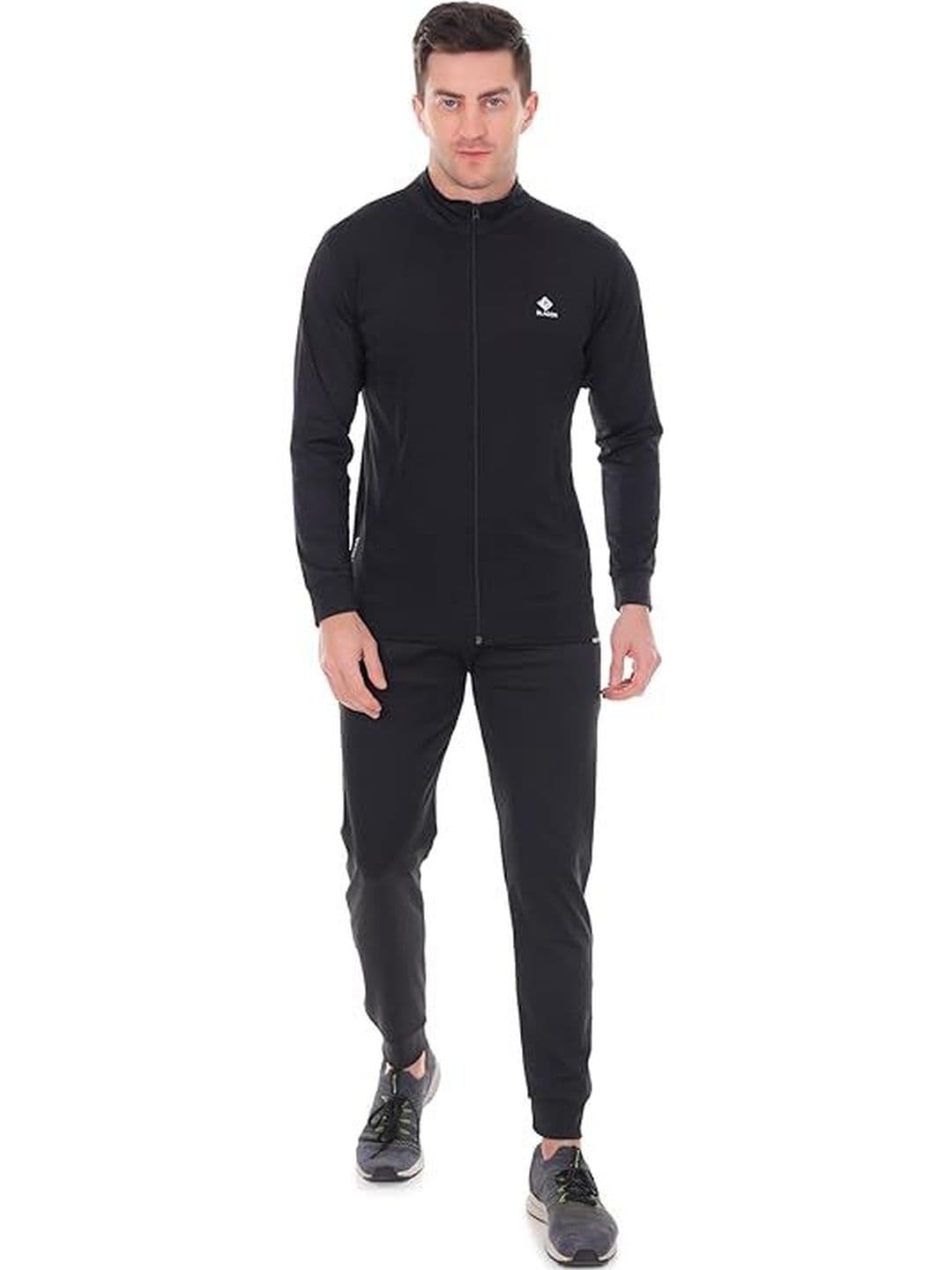 BLUE STAR SHARK Mock Collar Zipper Long Sleeve Tracksuit - view 1