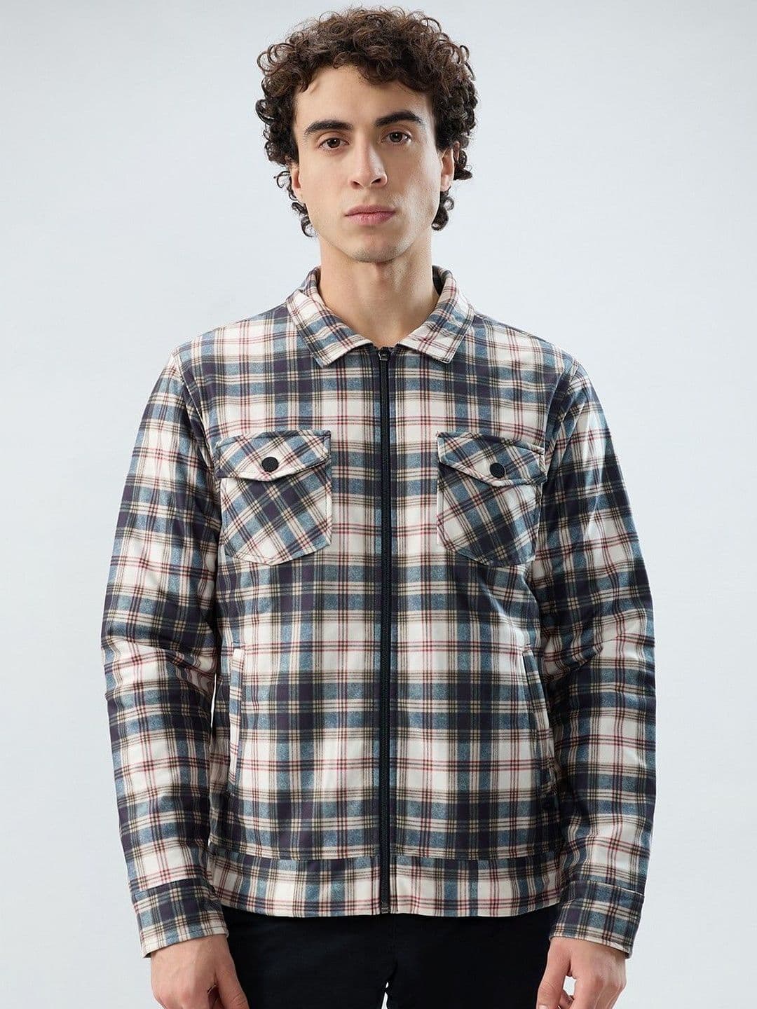 Parx Men Checked Woven Jacket - view 1