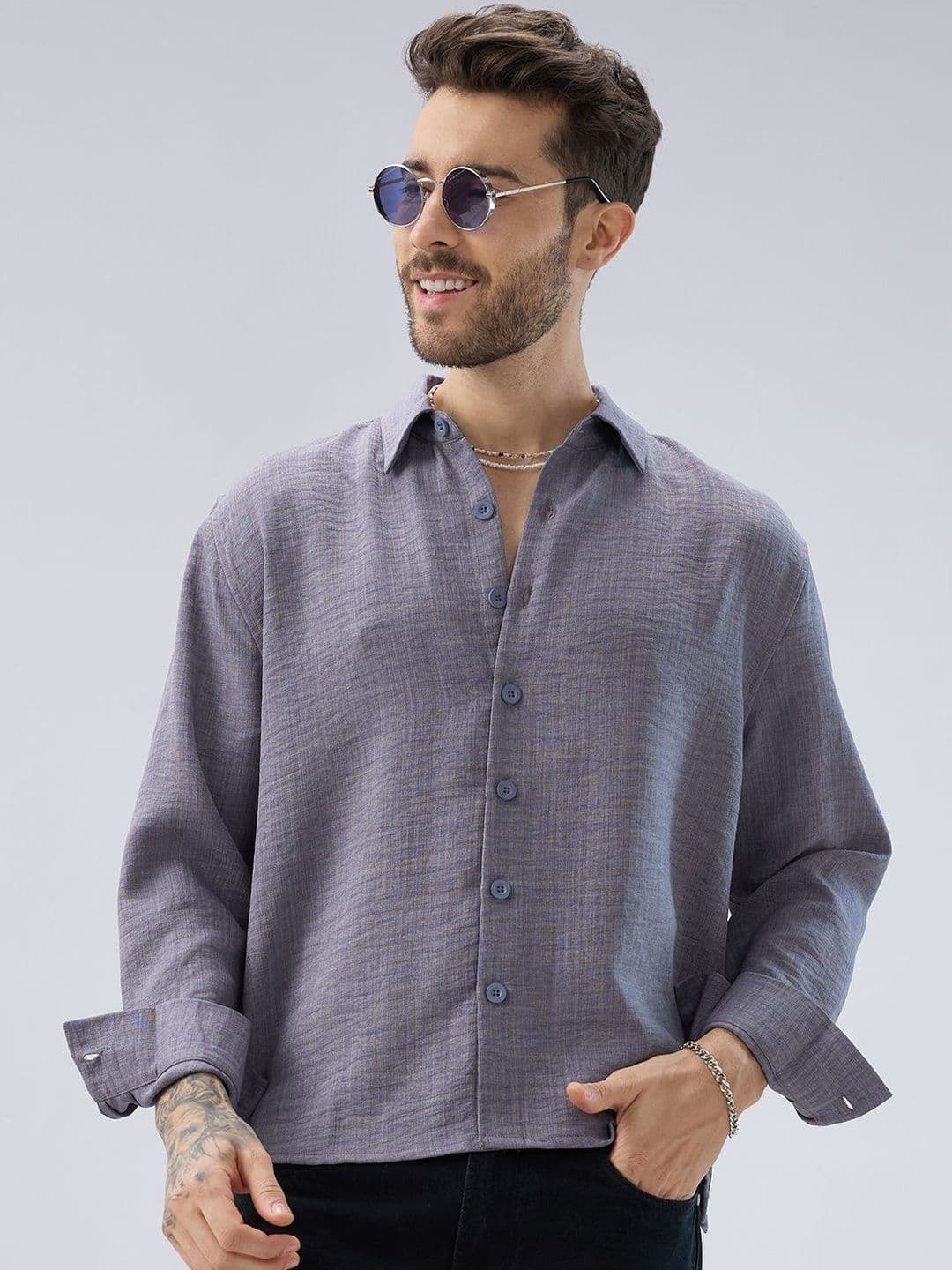 VASTRADO Men Classic Boxy Casual Shirt - view 1