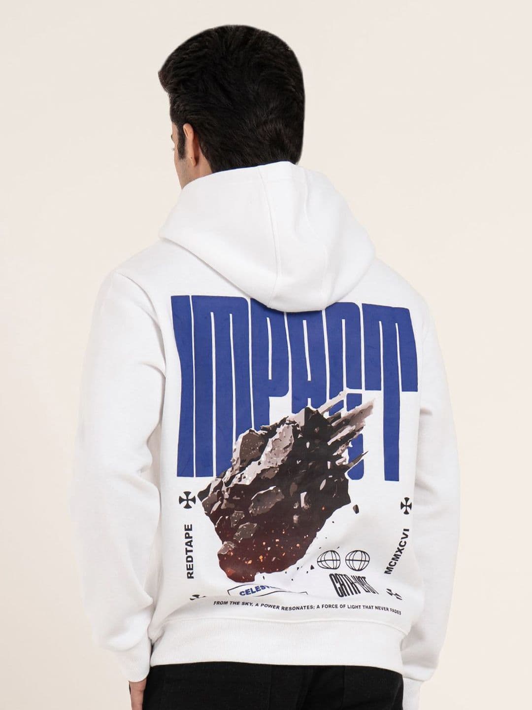 Red Tape Men Graphic Printed Hooded Sweatshirt - view 1