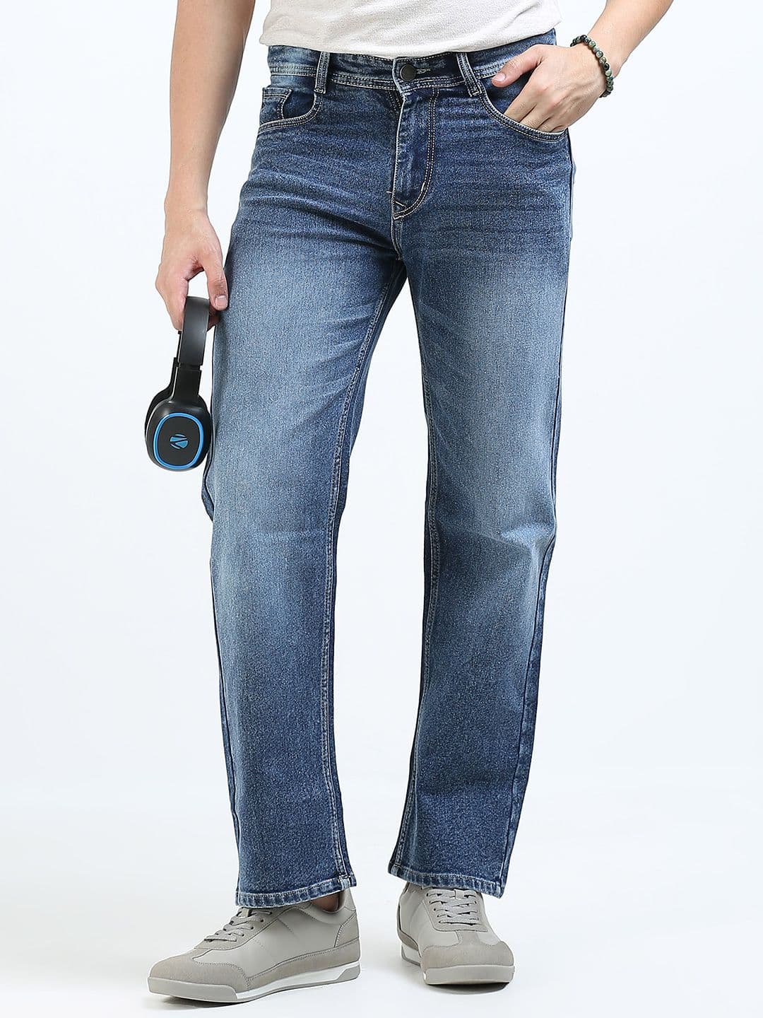 MOHICANS Men Mid-Rise Stretchable Relaxed Fit Denim Jeans - view 1