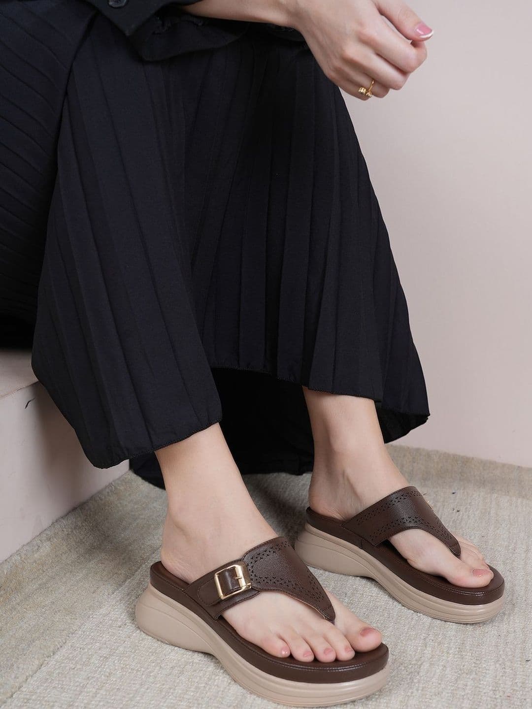 The Roadster Lifestyle Co Round Toe Platform Heels - view 1