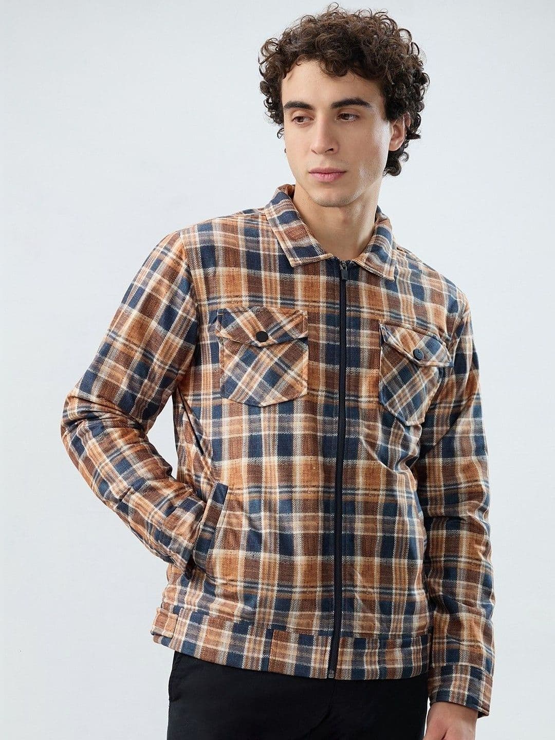 Parx Men Checked Woven Jacket - view 1