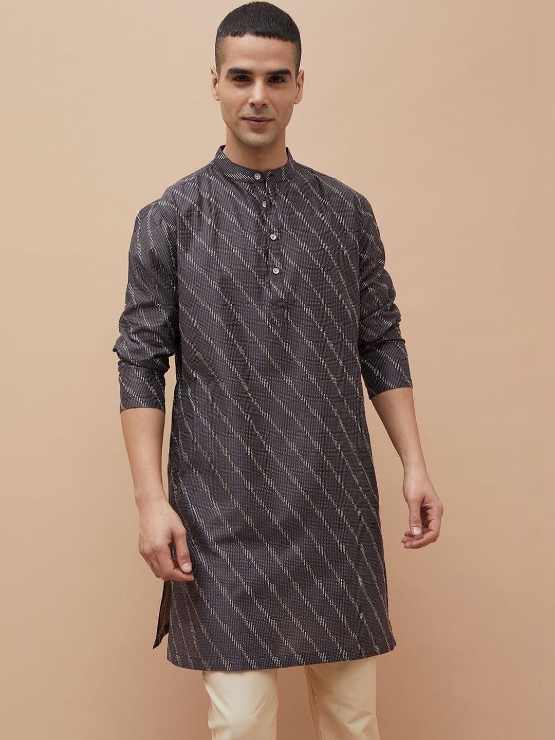 Melange by Lifestyle Men Thread Work Kurta - view 1