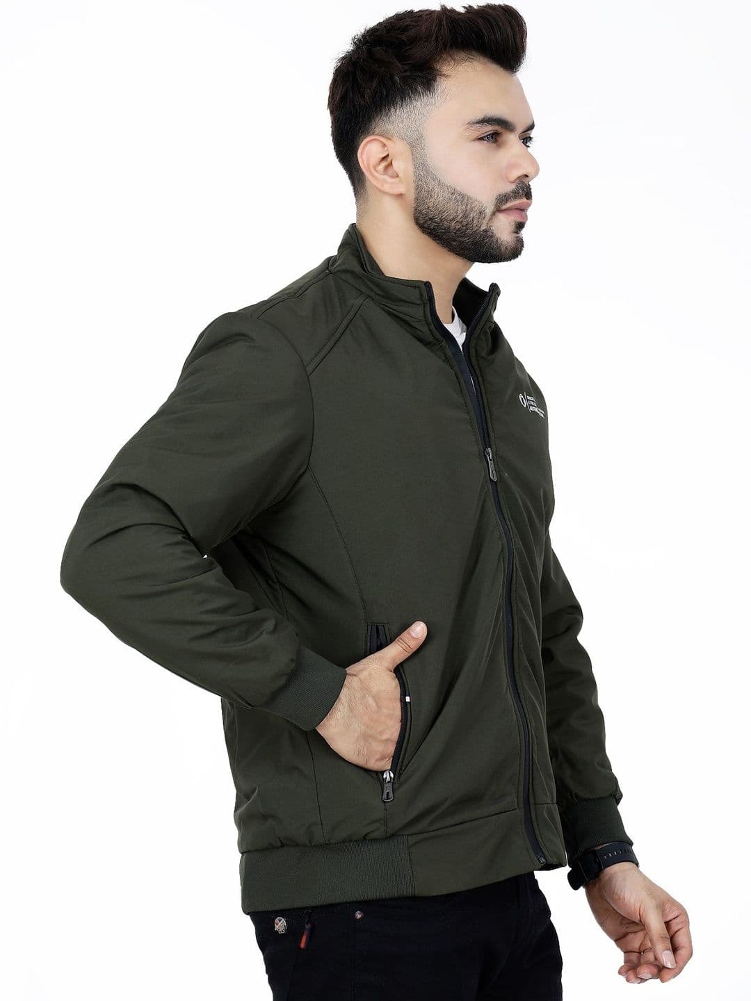 Dollar Men Brand Logo Bomber Jacket - view 1
