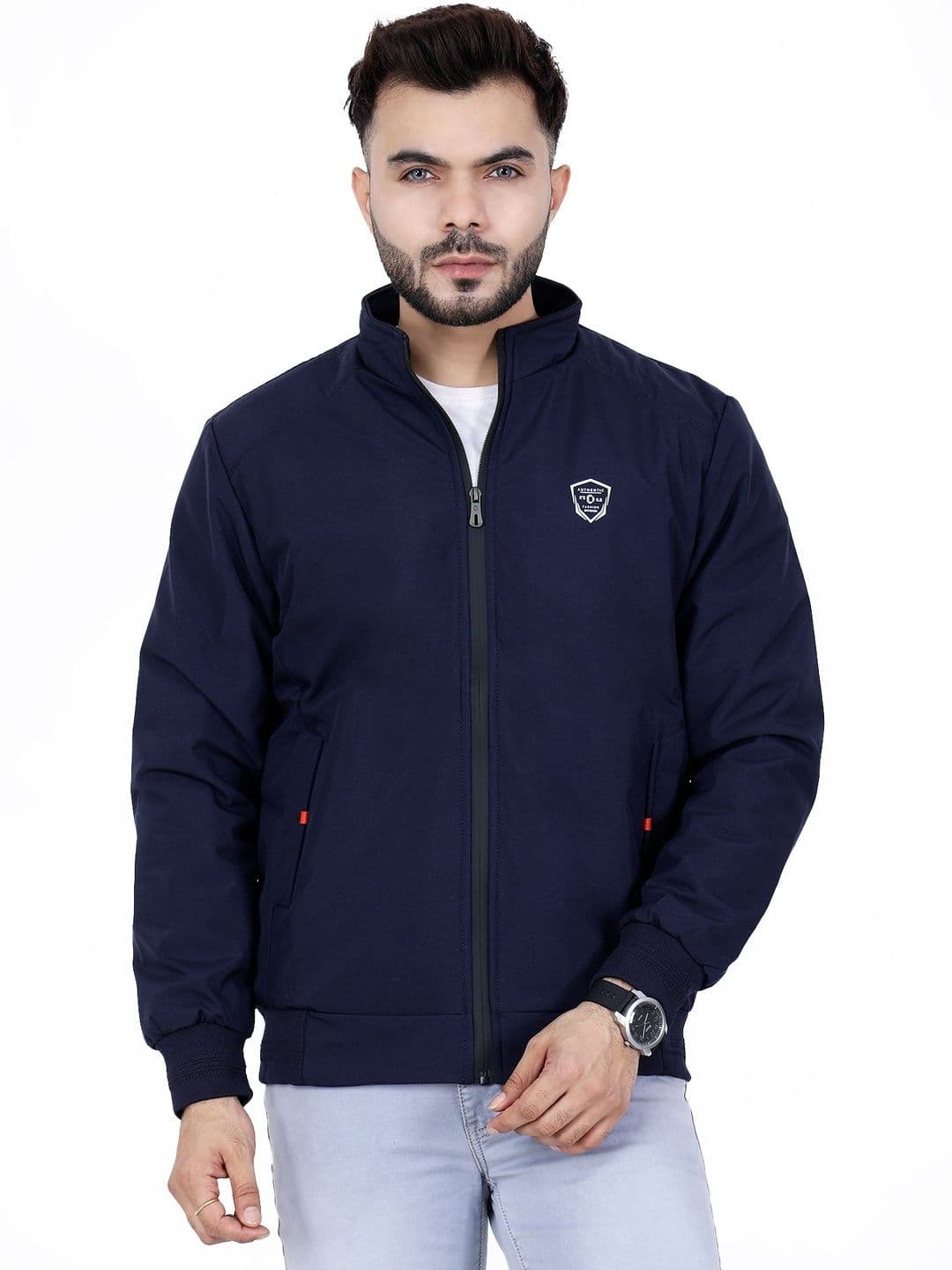 Dollar Men Brand Logo Lightweight Bomber Jacket - view 1