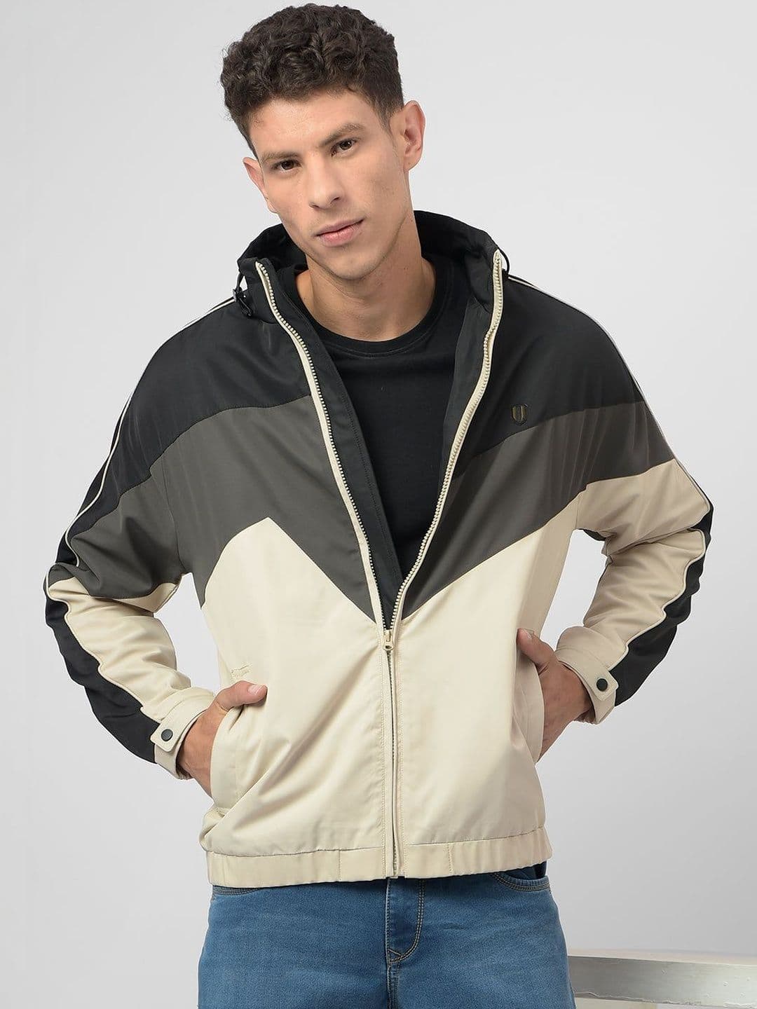 Numero Uno Men Colourblocked Lightweight Sporty Jacket - view 1