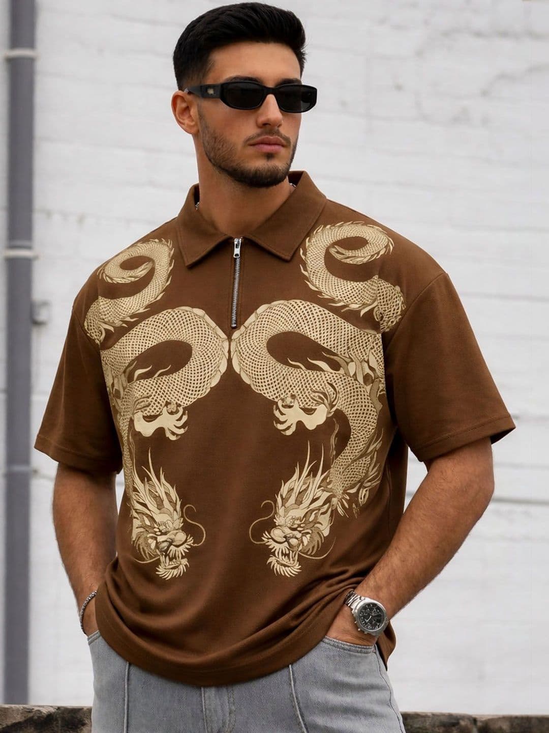 Force Men Printed Polo Collar T-shirt - view 1