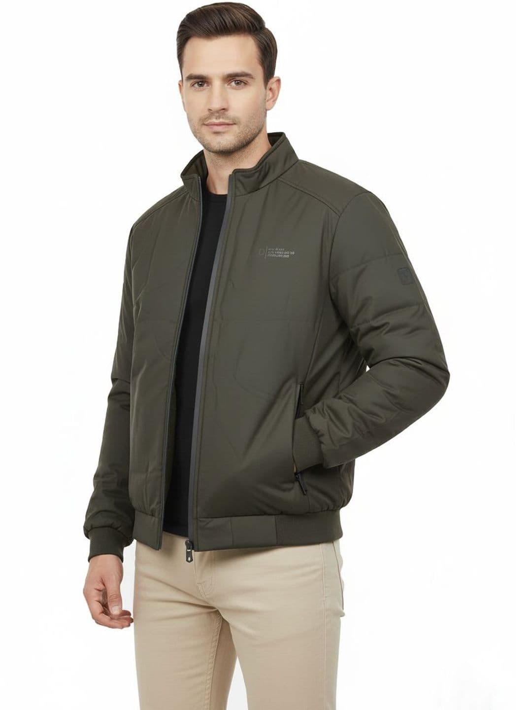 Dollar Men Reflective Strip Outdoor Bomber Jacket - view 1