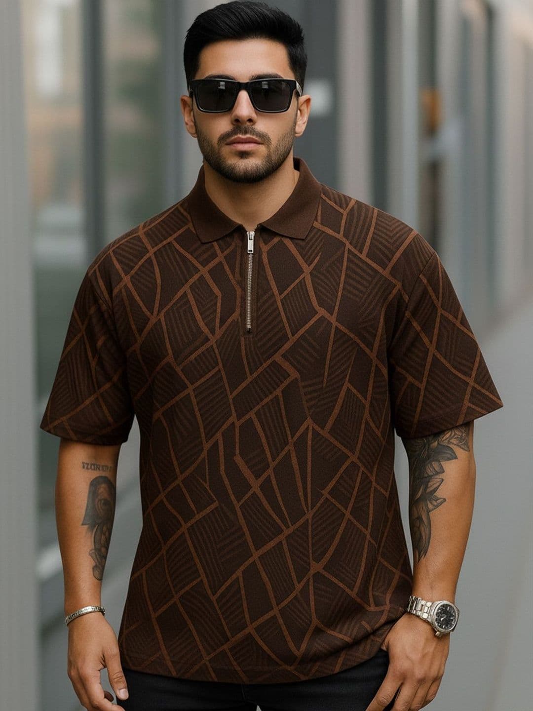Force Men Printed Polo Collar T-shirt - view 1
