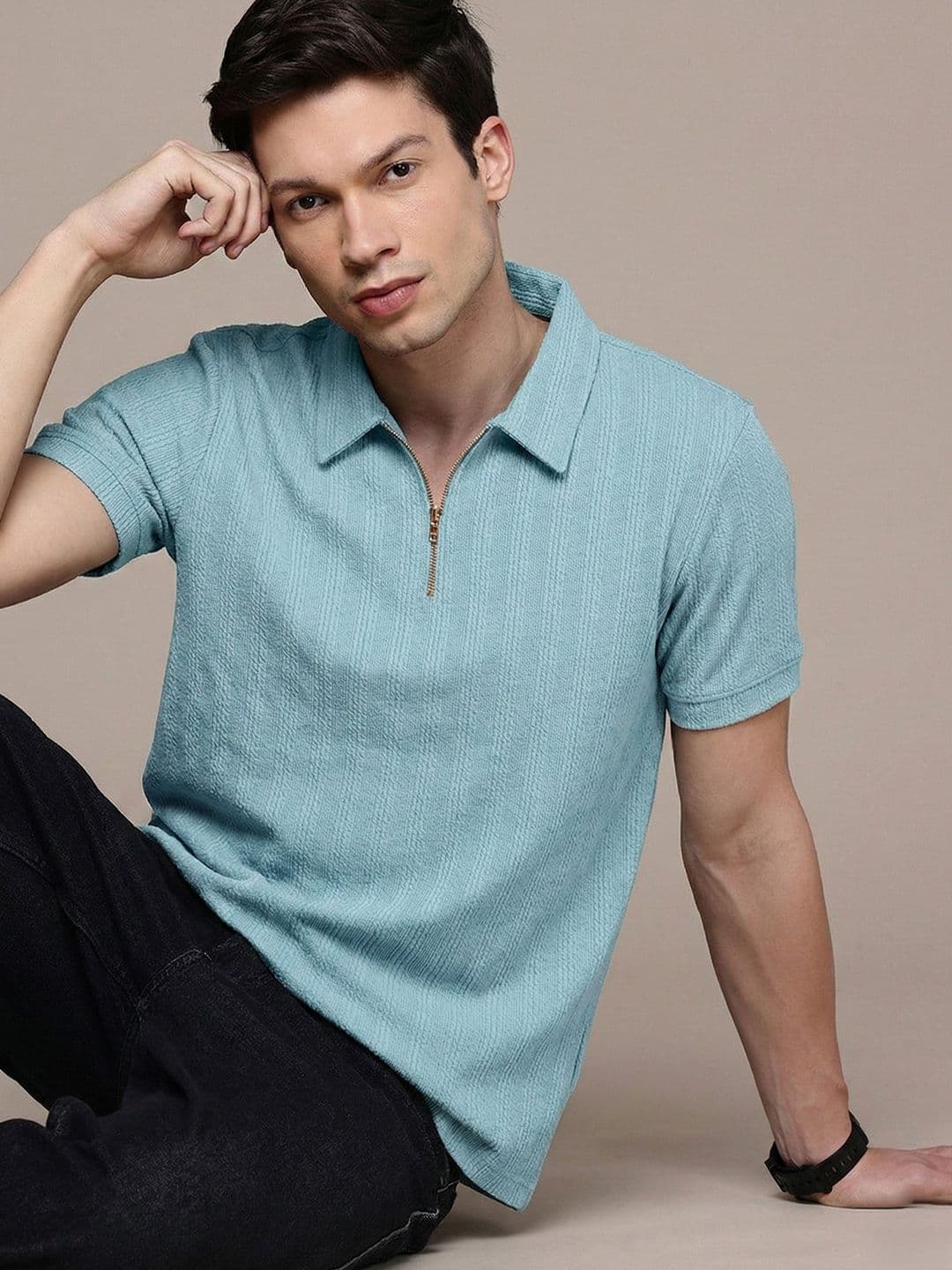 COMBRAIDED Men Polo Collar 3D Chassis T-shirt - view 1