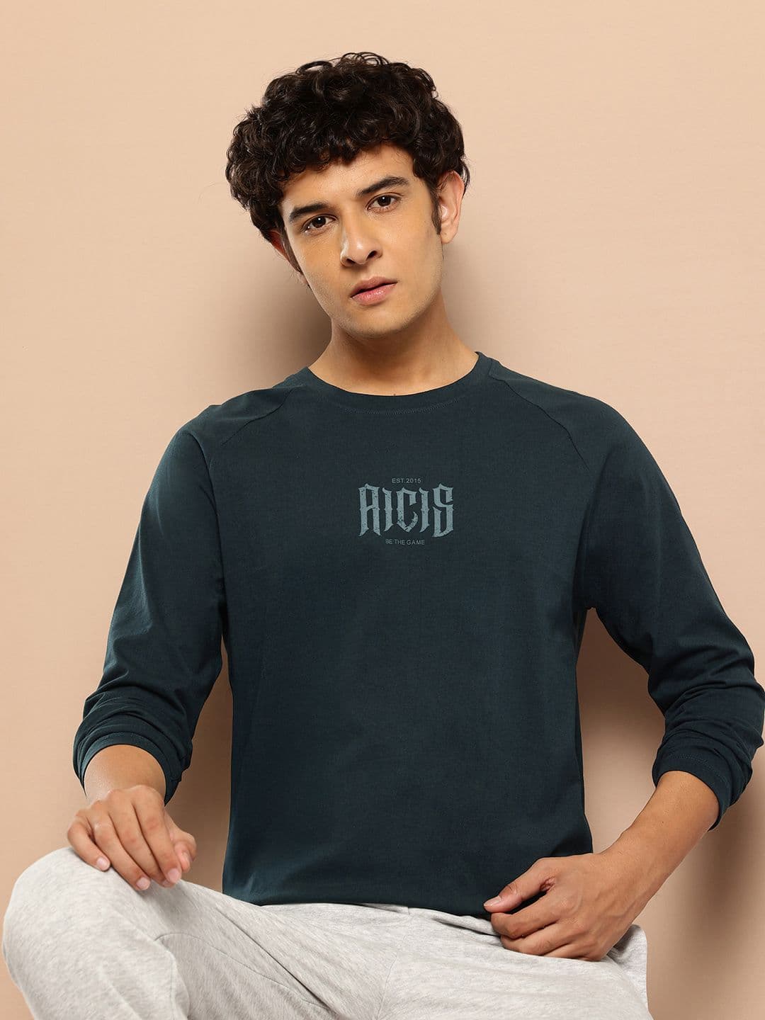 Alcis Printed Raglan Sleeves T-shirt - view 1