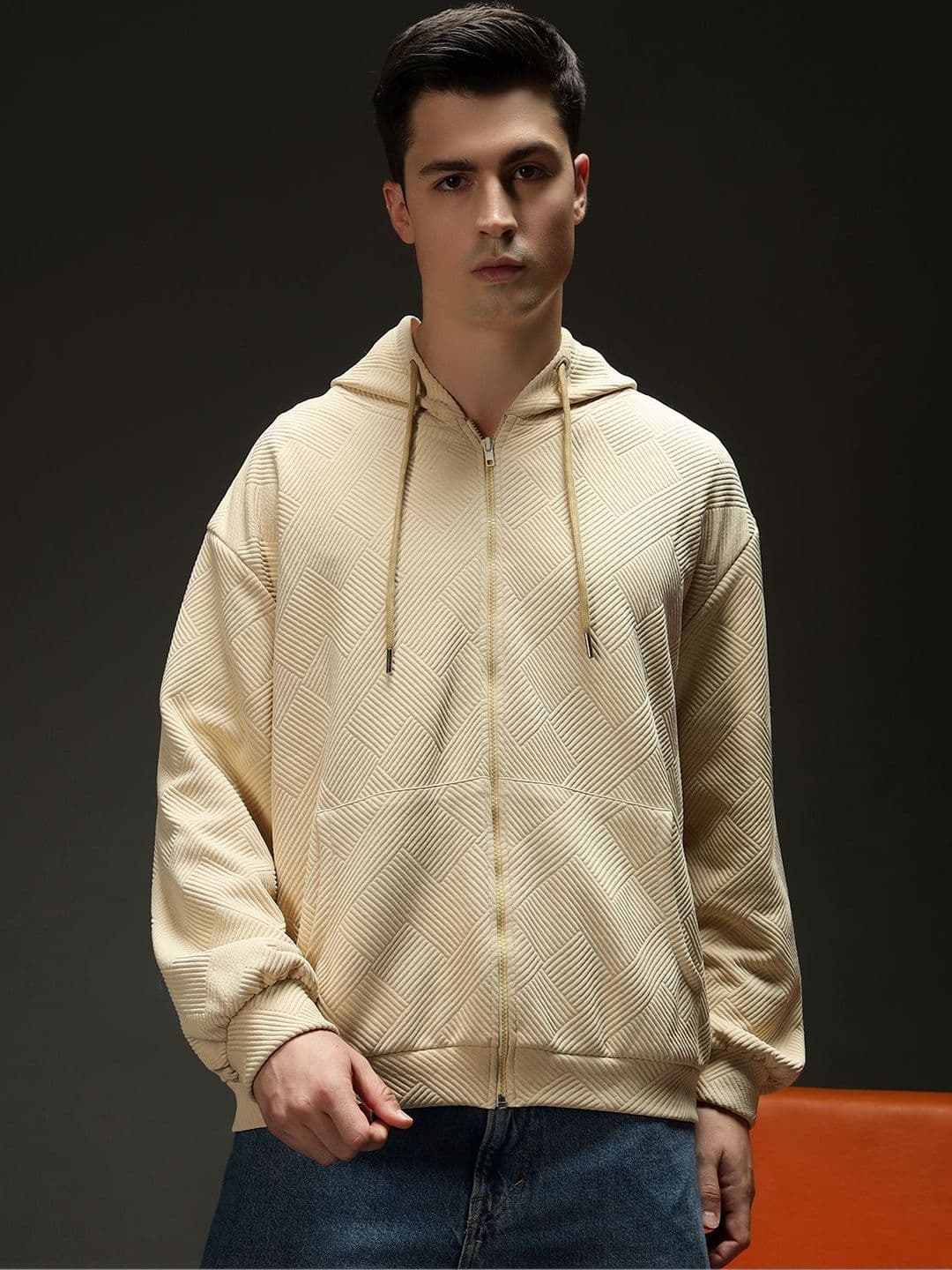 GENZILOOKS Men Hooded Organic Cotton Oversized Jacket - view 1