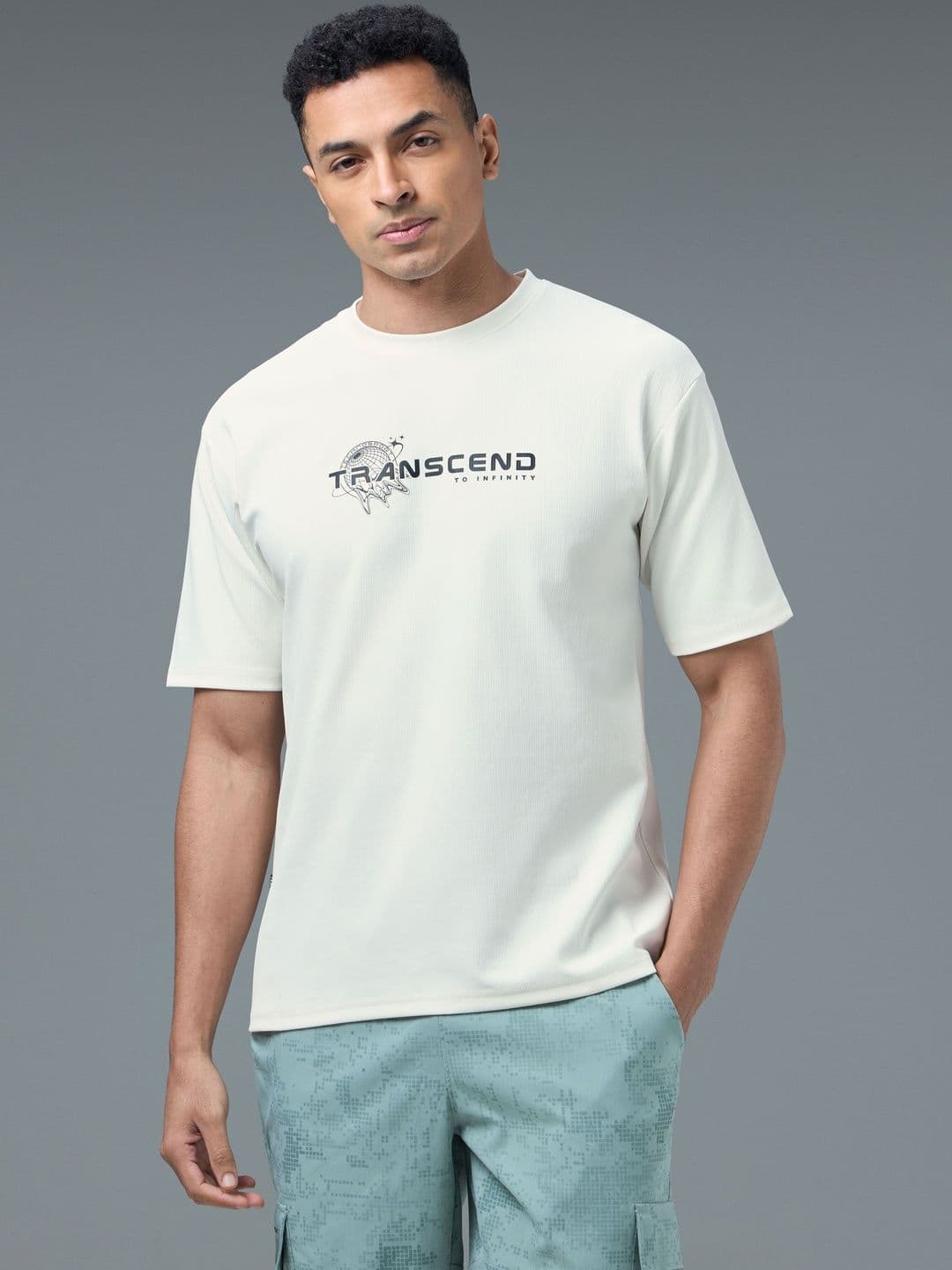 Technosport Men Typography Printed Anti Static Slim Fit T-shirt - view 1