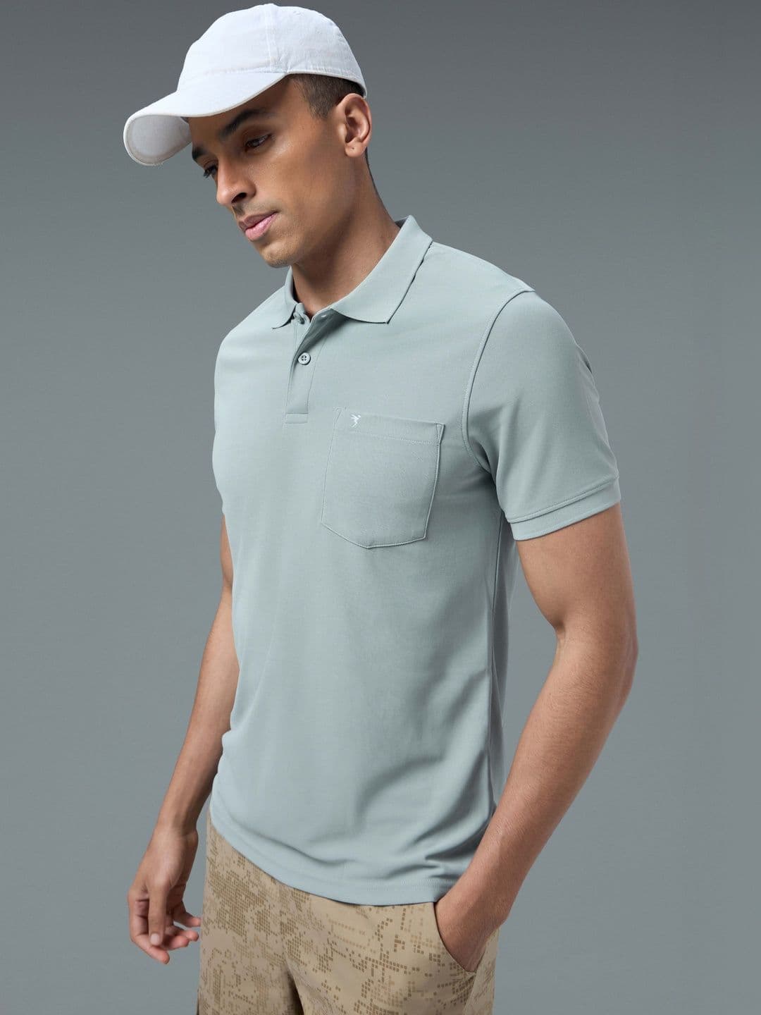 Technosport Men Polo Collar Anti Static Pockets Slim Fit T-shirt - view 1