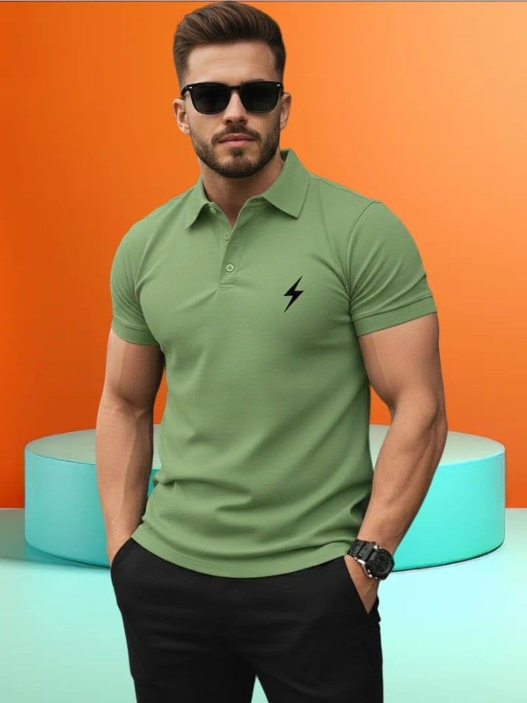 DADA IMPEX Men Printed Polo Collar T-shirt - view 1