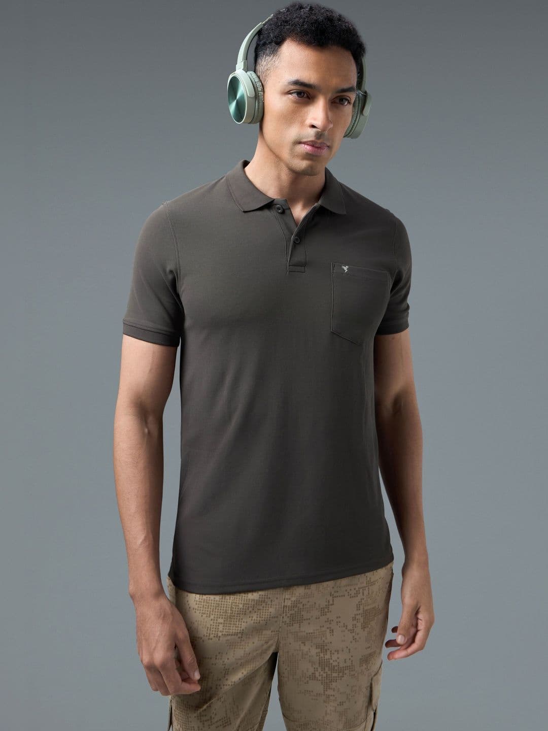 Technosport Men Polo Collar Anti Static Pockets Slim Fit T-shirt - view 1