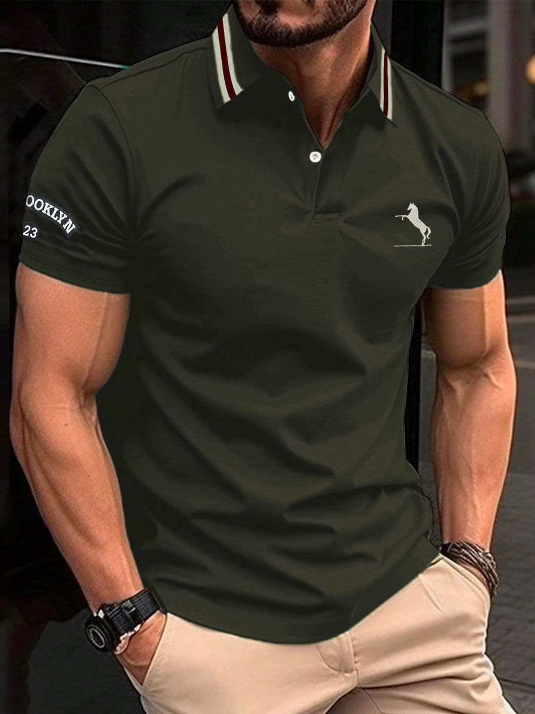 GENZILOOKS Men Typography Printed Polo Collar Organic Cotton 1 T-shirt - view 1