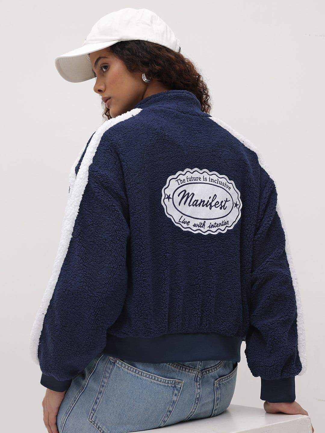 The Roadster Life Co. Typography Embroidered Sherpa Jacket - view 1