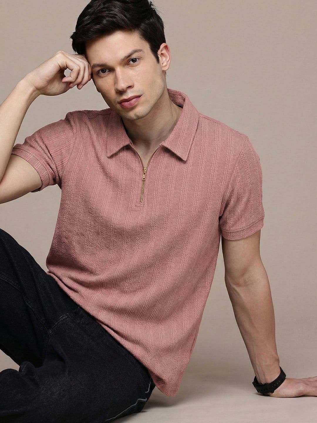COMBRAIDED Men Polo Collar 3D Chassis T-shirt - view 1