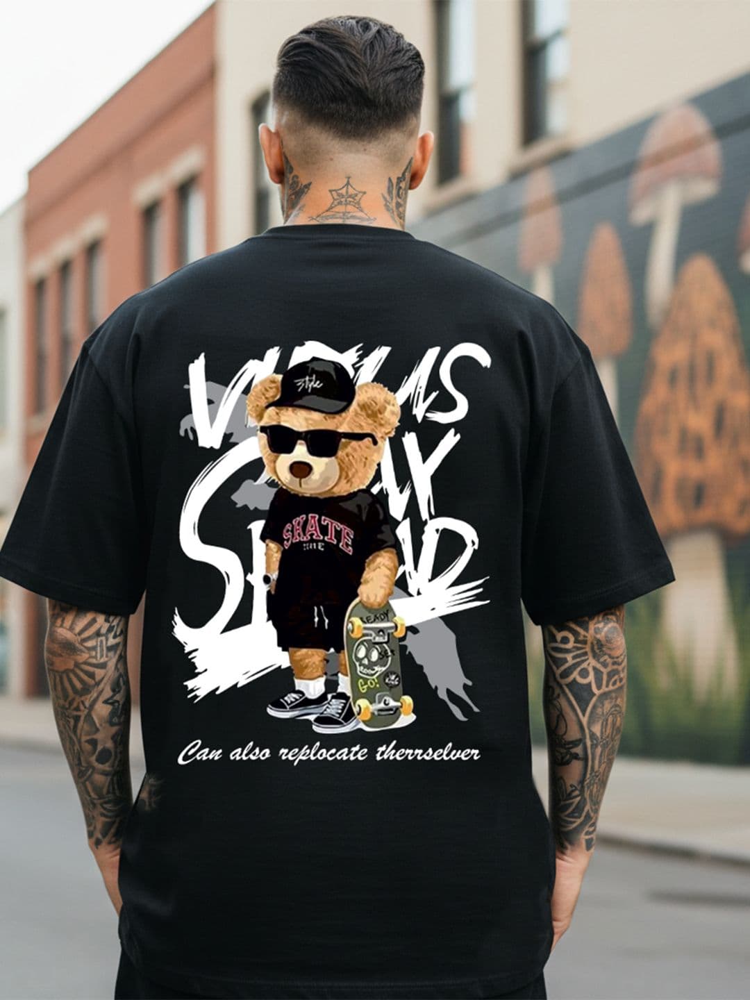LONDON STREETS Men Printed Drop-Shoulder Sleeves T-shirt - view 1