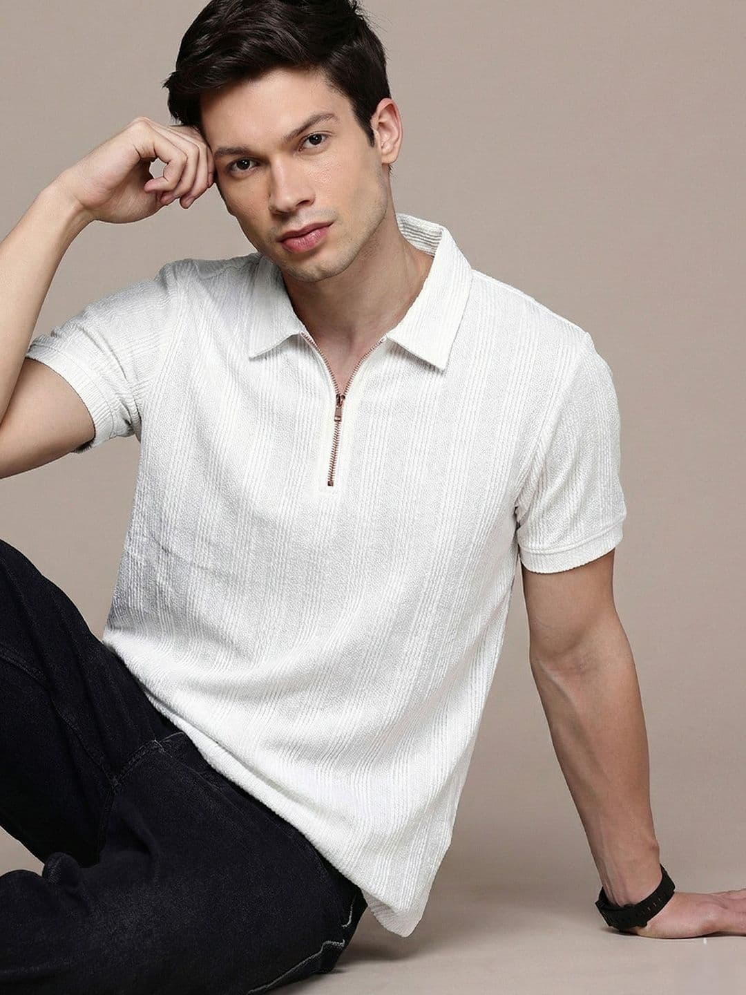 COMBRAIDED Men Polo Collar 3D Chassis T-shirt - view 1