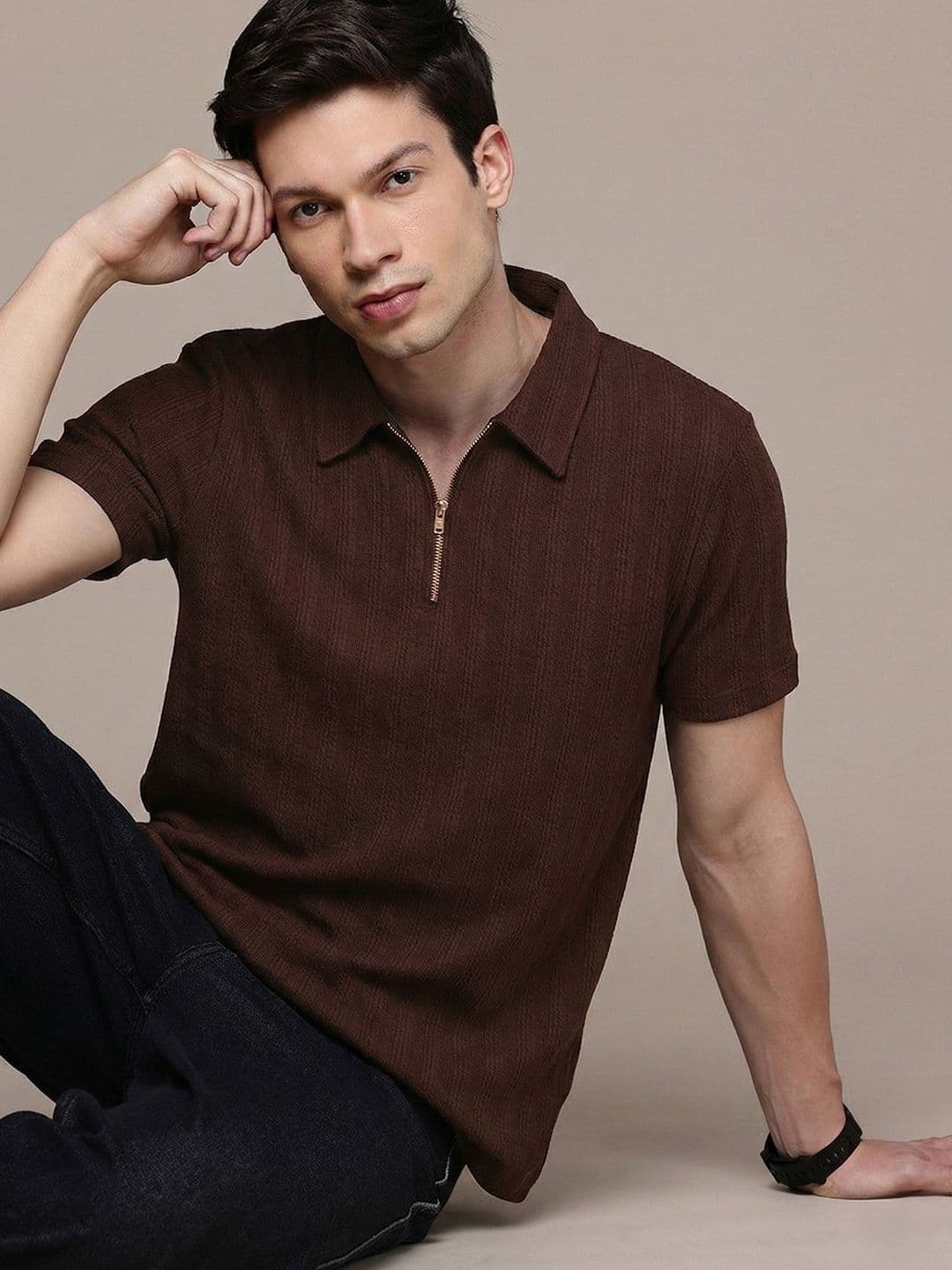 COMBRAIDED Men Polo Collar 3D Chassis T-shirt - view 1