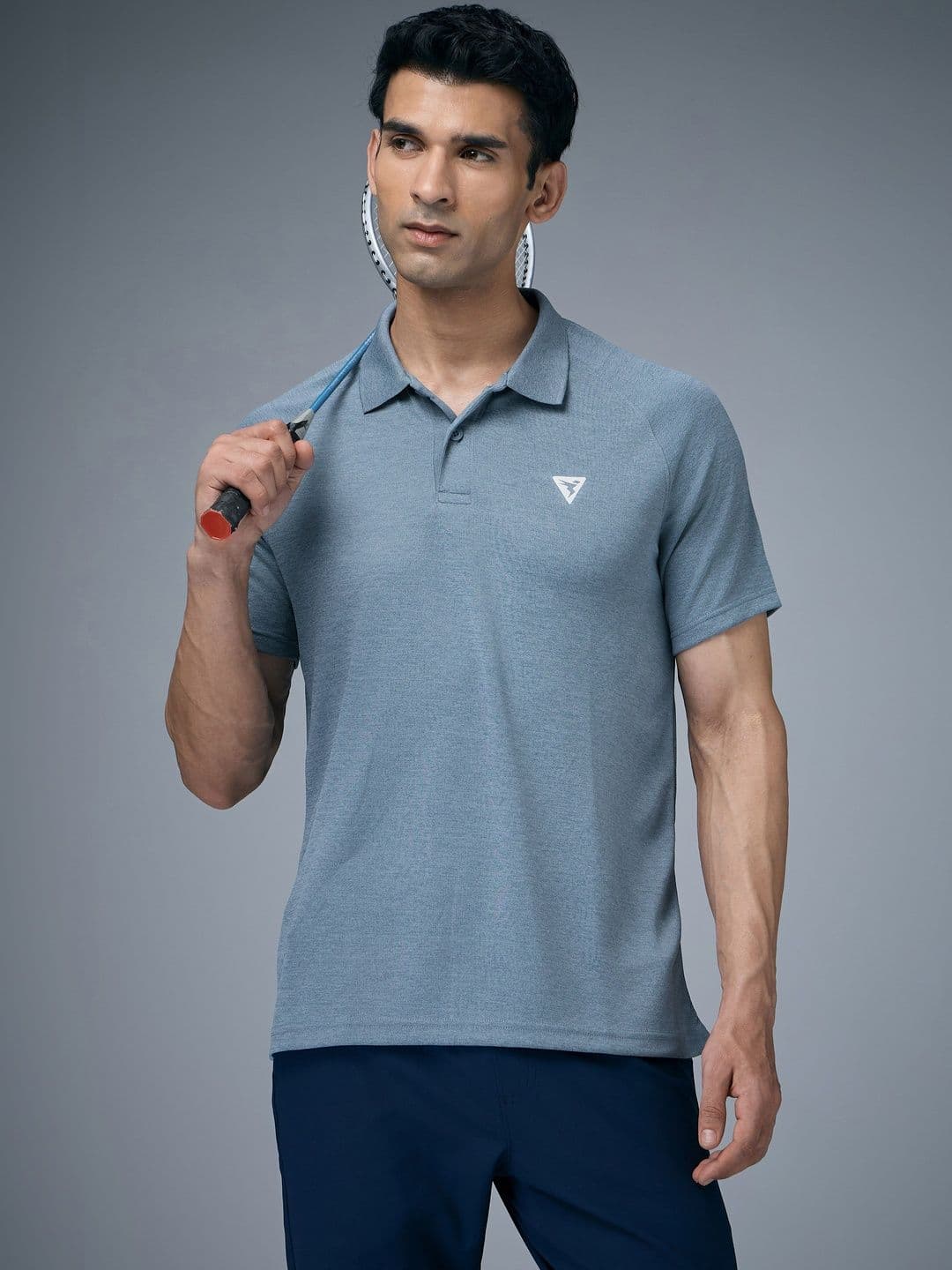 Technosport Men Polo Collar Antimicrobial Slim Fit T-shirt - view 1