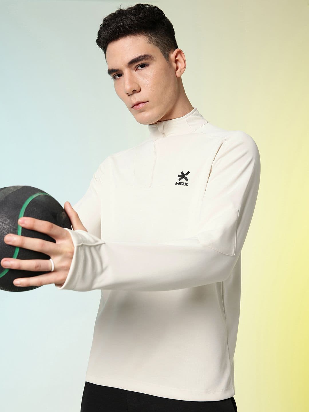 HRX by Hrithik Roshan High Neck Raglan Sleeves Training Sweatshirt - view 1