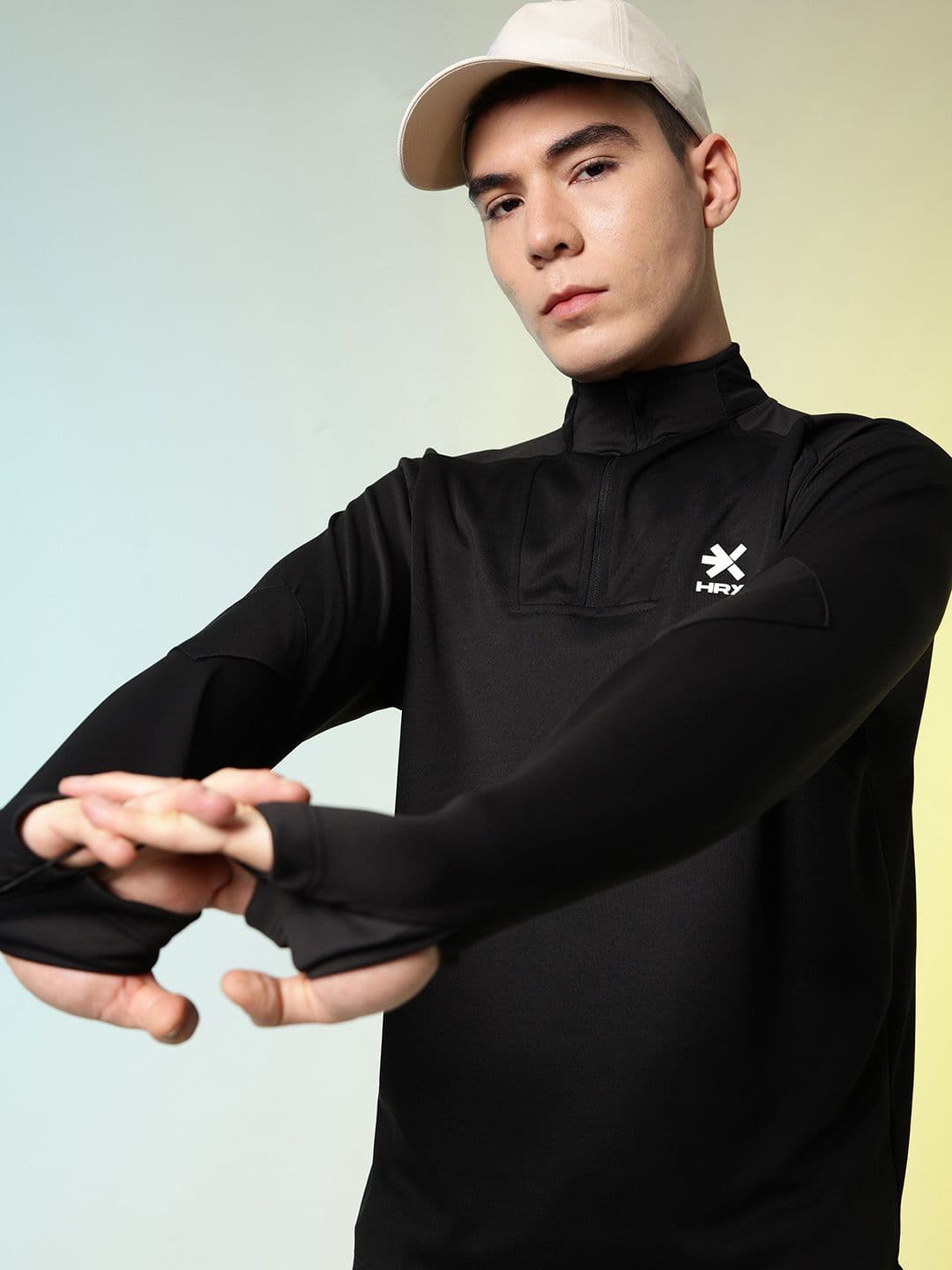 HRX by Hrithik Roshan High Neck Raglan Sleeves Training Sweatshirt - view 1
