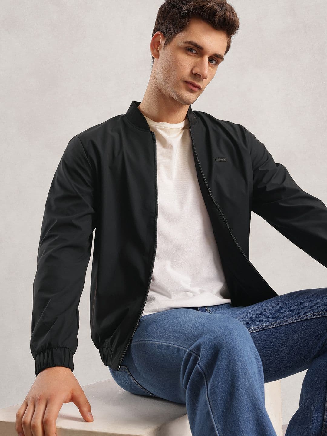 Nautica Stand Collar Bomber Jacket - view 1