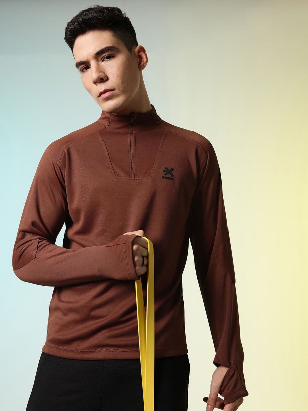HRX by Hrithik Roshan High Neck Raglan Sleeves Training Sweatshirt - view 1