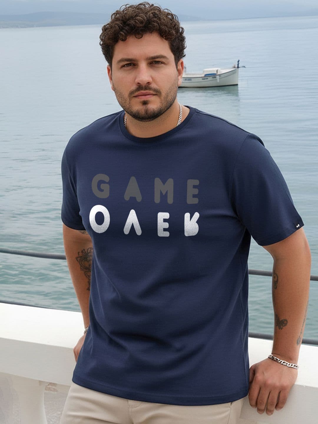 Bewakoof Plus Bewakoof Men Graphic Printed Plus Size T-shirt - view 1