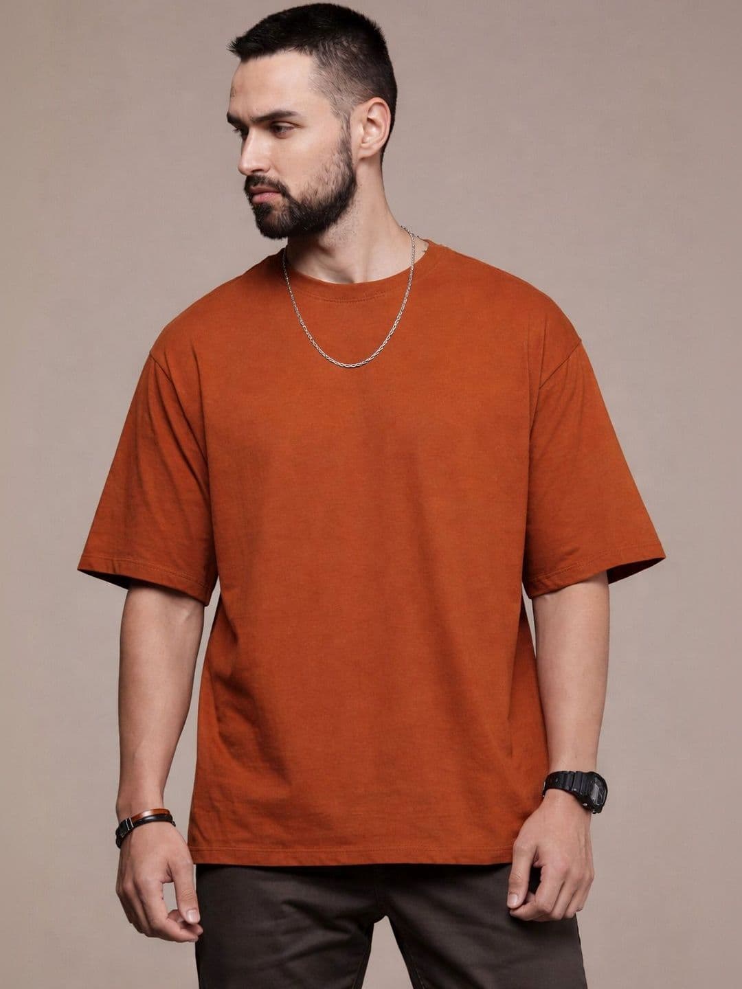 The Roadster Lifestyle Co Round Neck Oversized-Fit Tshirt - view 1