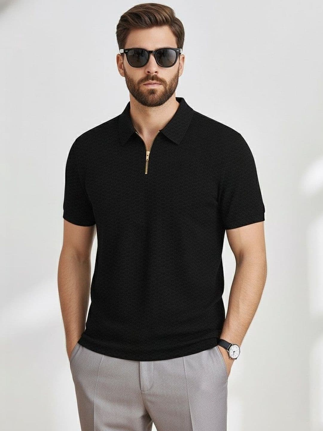 DADA IMPEX Men Polo Collar T-shirt - view 1