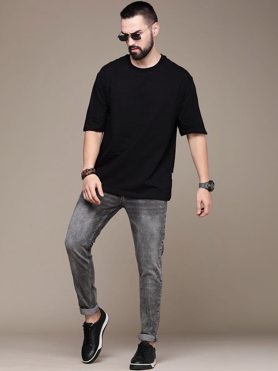 The Roadster Lifestyle Co Round Neck Oversized-Fit Tshirt - view 1