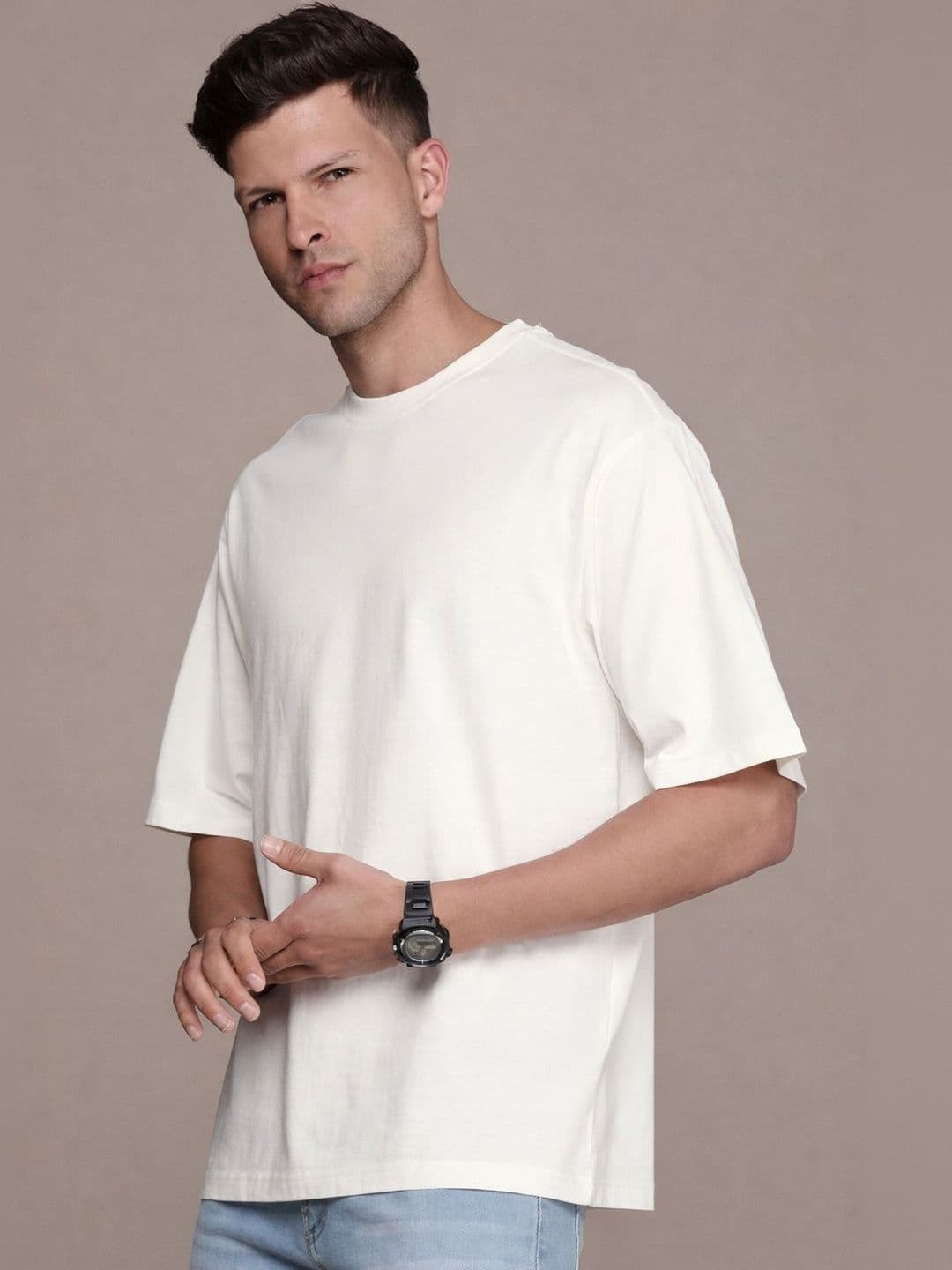 The Roadster Lifestyle Co Round Neck Oversized-Fit Tshirt - view 1