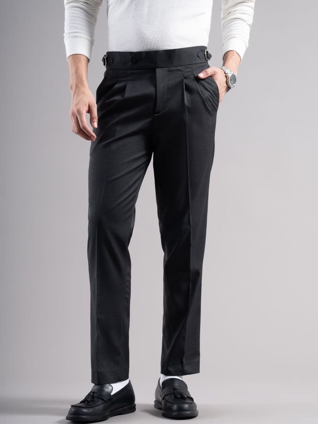 PAUL STREET Men Classic Pleated Trousers - view 1