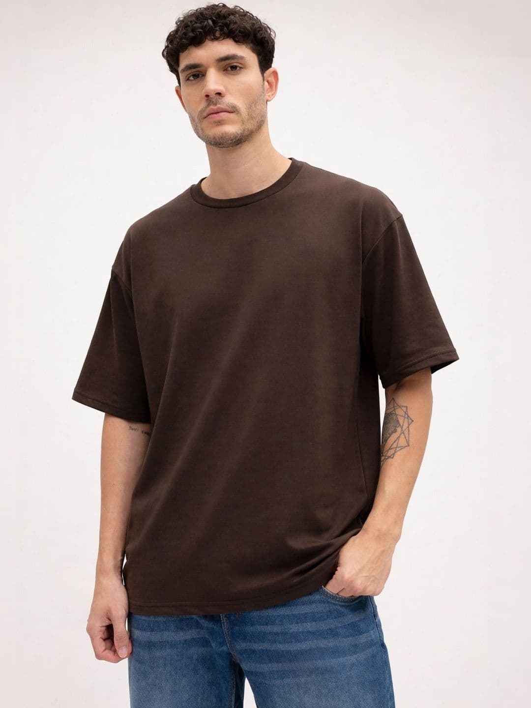 The Roadster Lifestyle Co Round Neck Oversized-Fit Tshirt - view 1