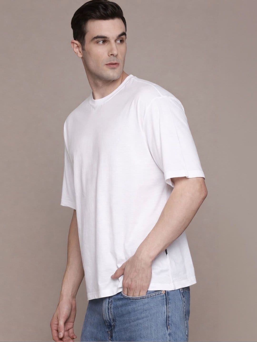 The Roadster Lifestyle Co Round Neck Oversized-Fit Tshirt - view 1