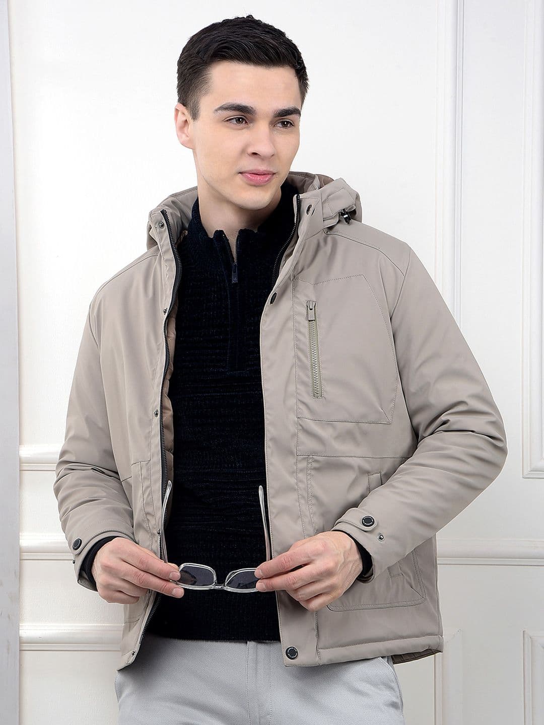 Crimsoune Club Men Hooded Solid Lightweight Puffer Jacket - view 1