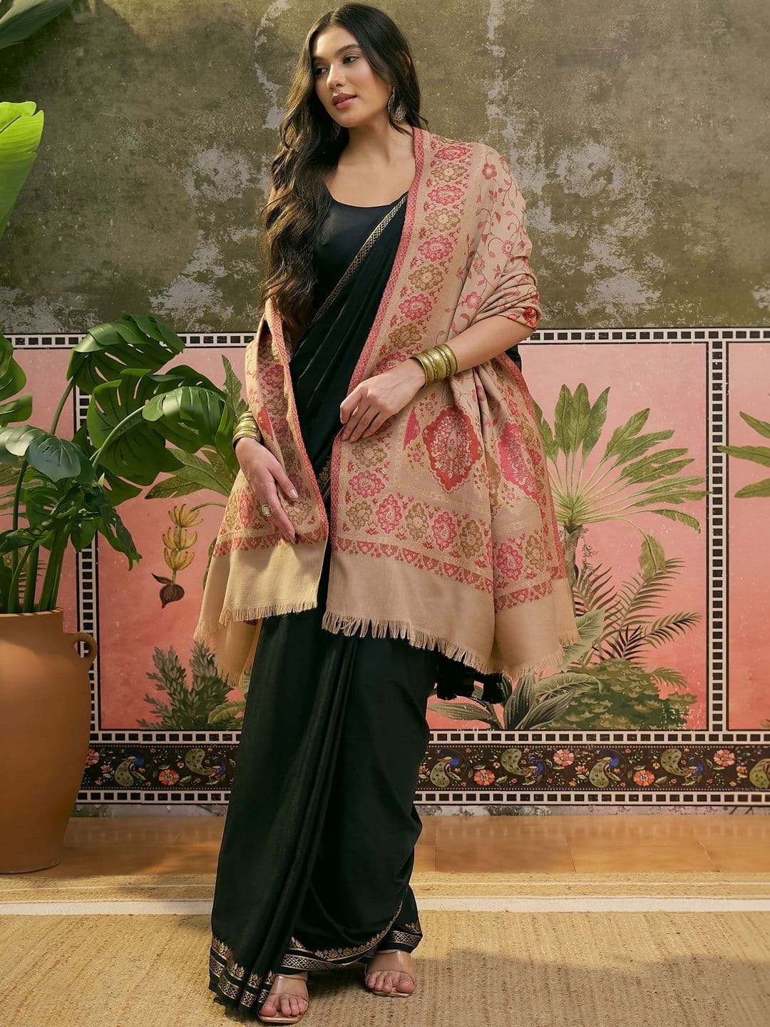 Sangria Women Pashmina Kashmiri Kaani Weave Shawl - view 1