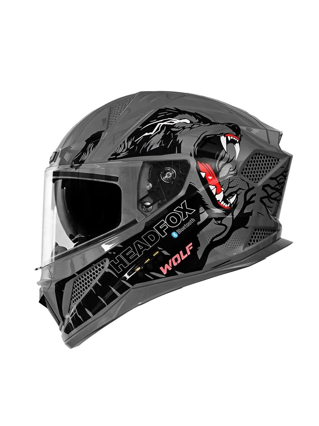 HEADFOX Men Wolf Smart Bluetooth Full Face Helmet - view 1