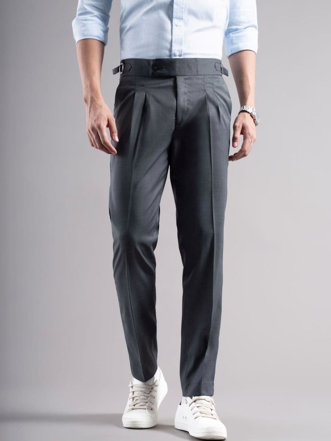 PAUL STREET Men Classic Pleated Trousers - view 1