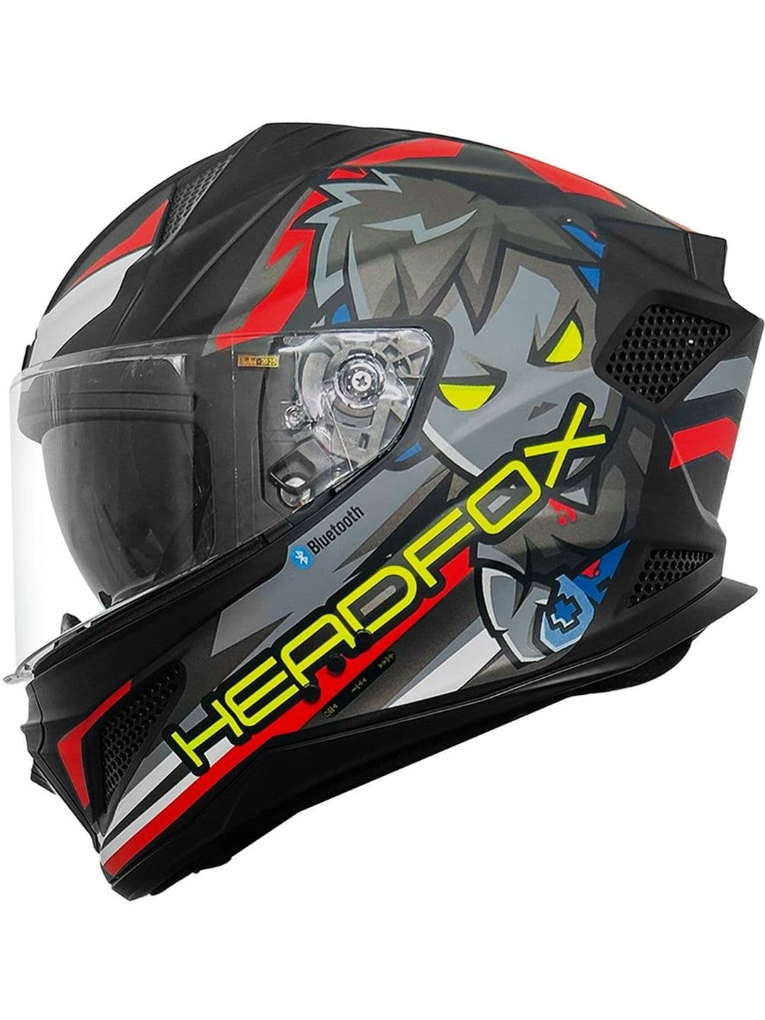 HEADFOX Men Printed Shady Smart Bluetooth Full Face Helmet - view 1