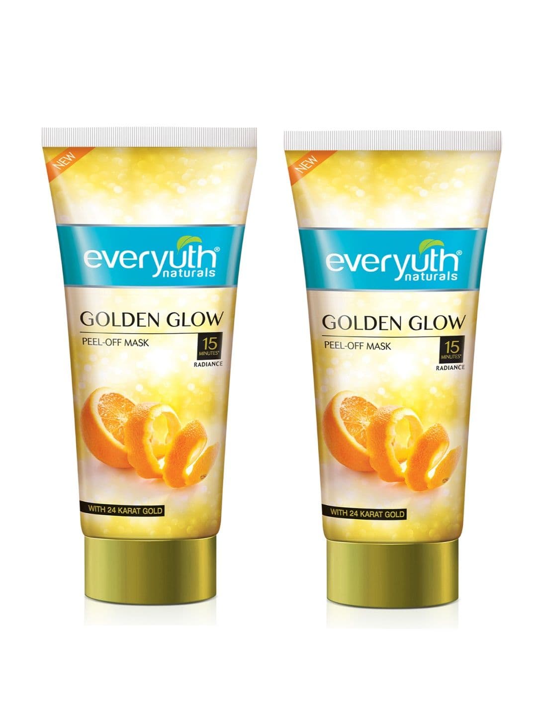 everyuth Naturals Set Of 2 Advanced Golden Glow Peel-off Mask With 24K Gold - 100g Each - view 1