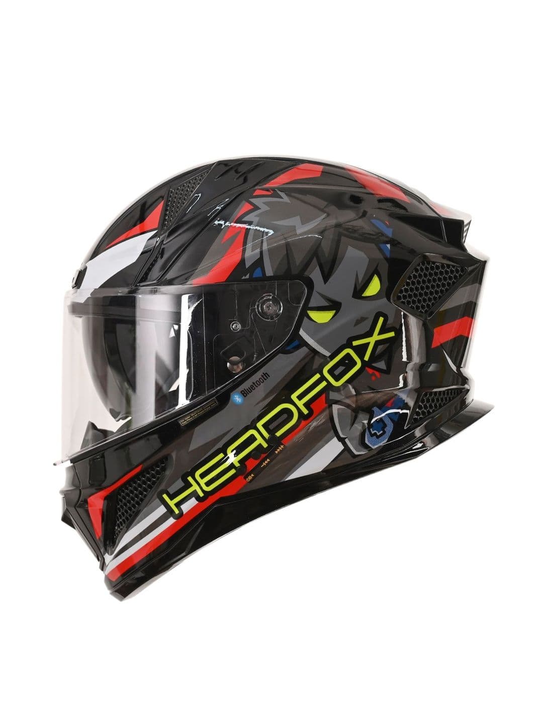 HEADFOX Men Printed Shady Smart Bluetooth Full Face Helmet - view 1