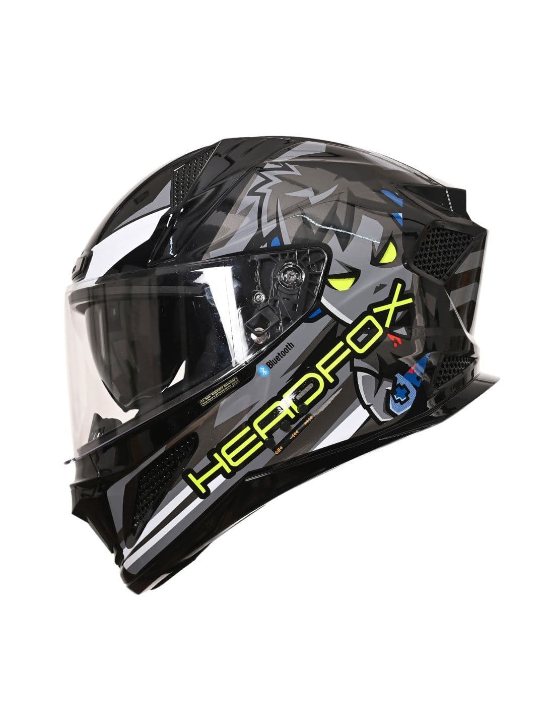 HEADFOX Men Printed Shady Smart Bluetooth Full Face Helmet - view 1