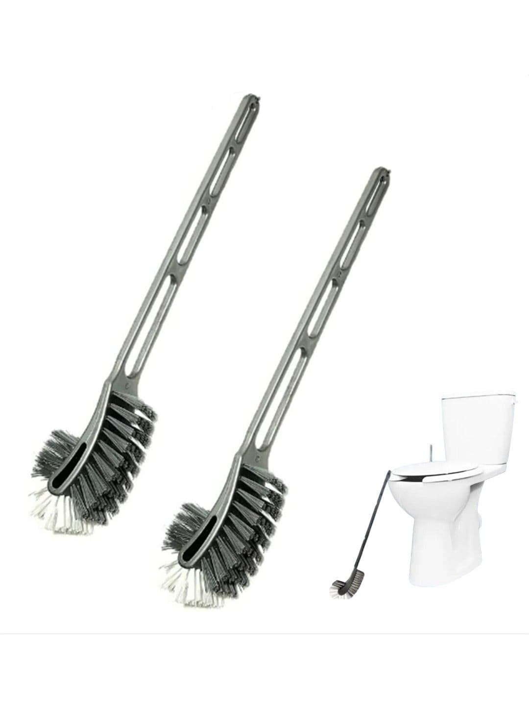 Qinpin Grey & Grey Solid Plastic Toilet Brush Holder - view 1